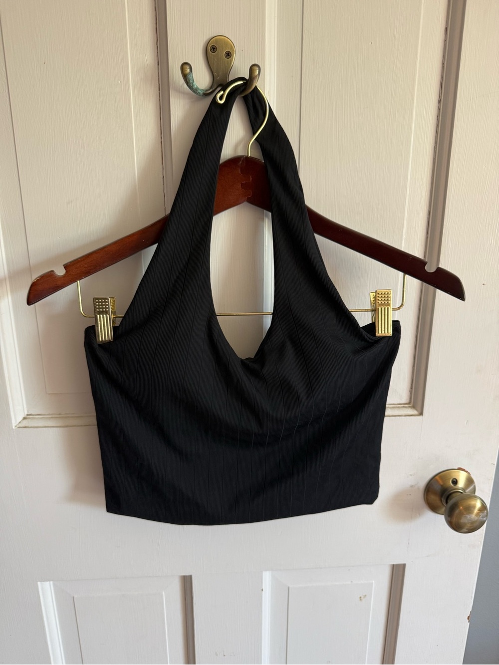 Black Halter Crop Top